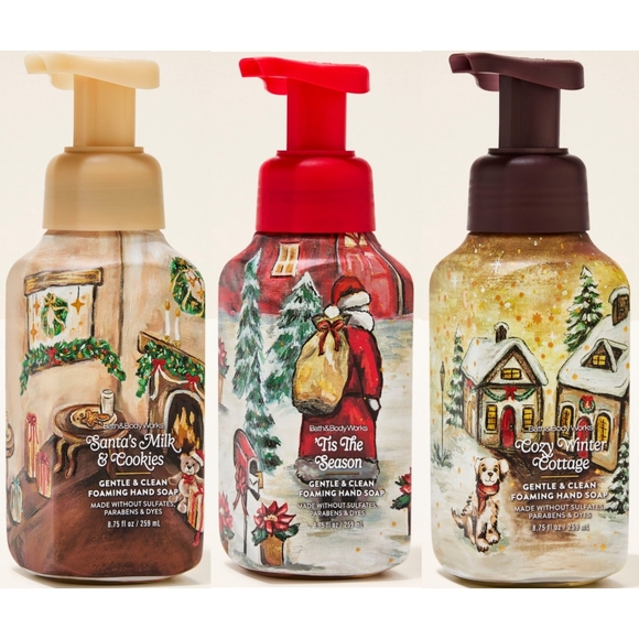 Bath&BodyWorksHolidayGentleFoamingHandSoapSetof3NEW
